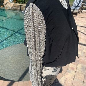 NWT black gem sleeve bolero jacket